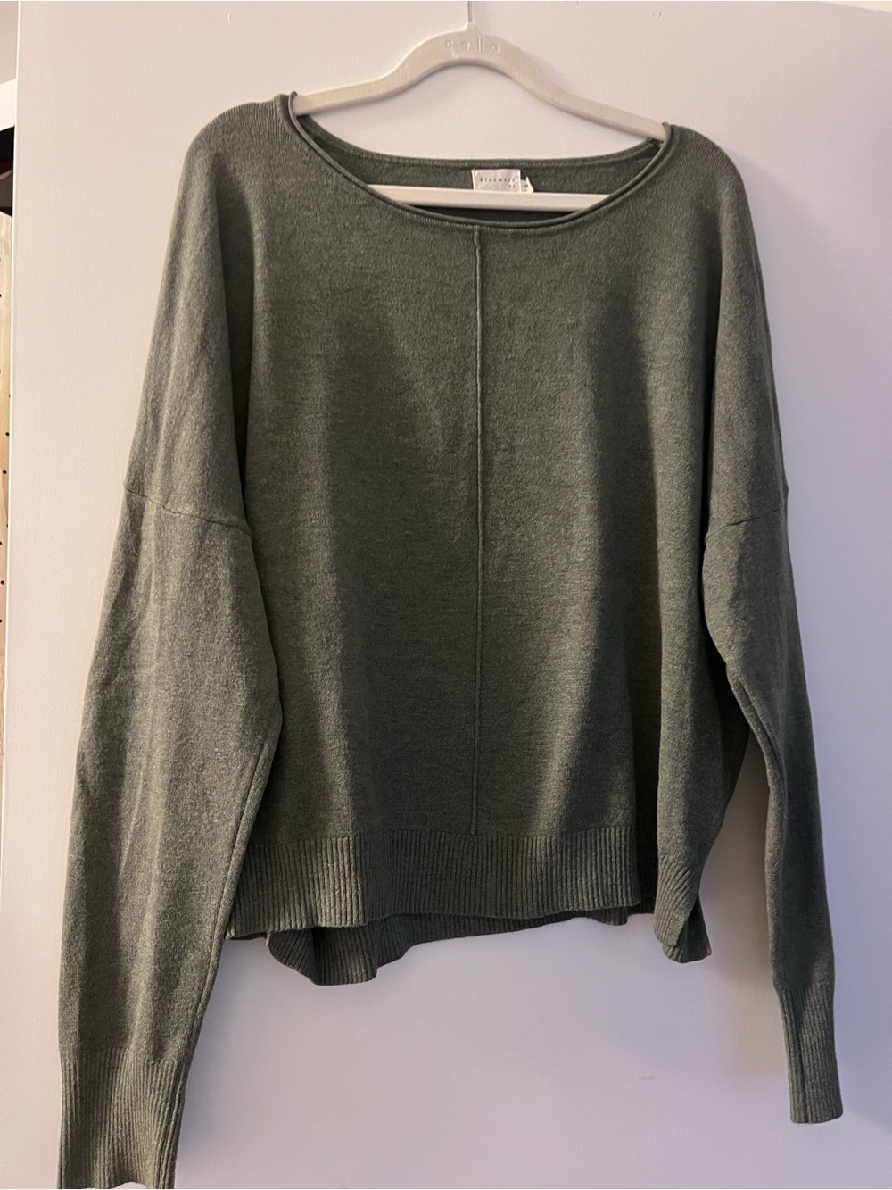 Dreamers by Debuty Olive Green Crew Neck Sweater